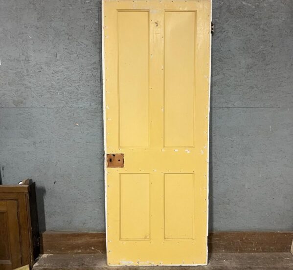 Aged Yellow 4 Panel Door