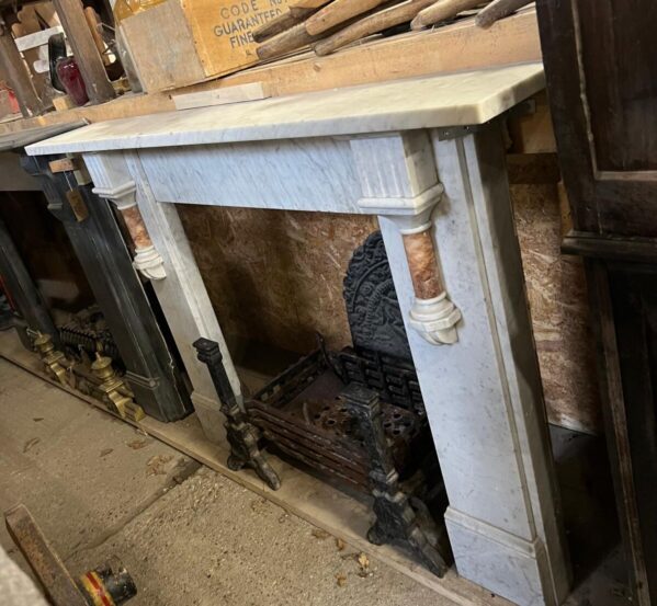 Marble Column Fire Surround