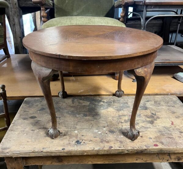 Circular Table with Ball and Claw Feet