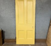 Yellow Painted 4 Panel Door