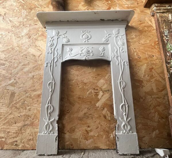Art Nouveau Cast Iron Fireplace Surround