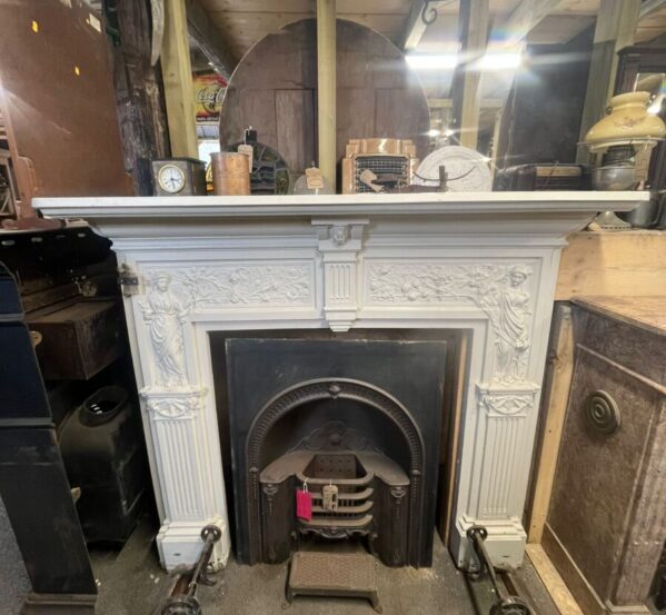 Peace And Plenty Victorian Cast Iron Surround