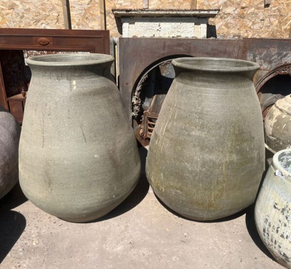 Beautiful Pair of Large Pear Shape Pots