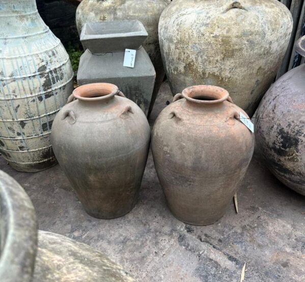 A Pair of Lug Handled Thai Pots