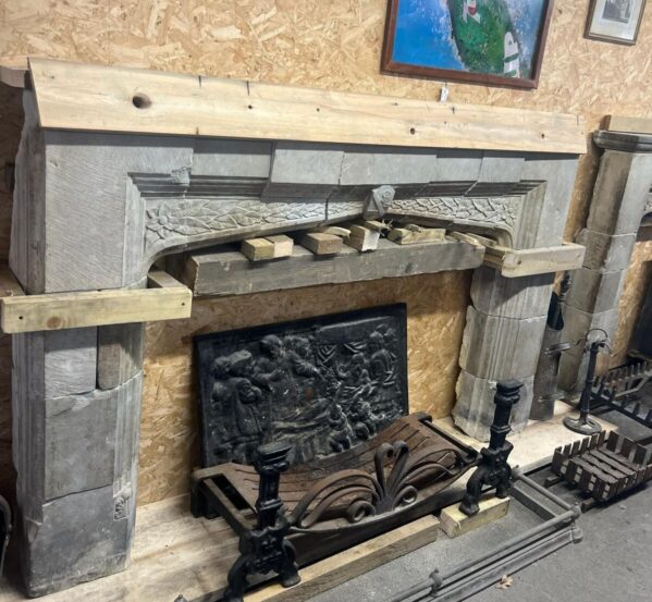 Exquisite Reclaimed Georgian Carved Stone Fire Surround