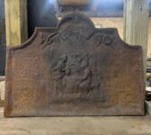 Reclaimed Cast Iron Fireback Dated 1650