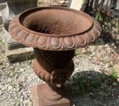 Reclaimed Victorian Style Cast Iron Garden Urn
