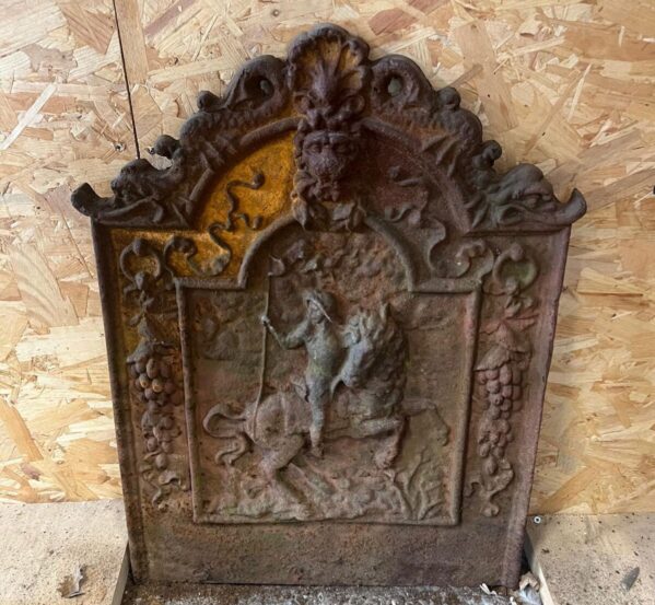 Reclaimed Ornate Fireback Rearing Horse