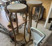 Pair of Vintage French Style Gilt Effect Wooden Plant Stands