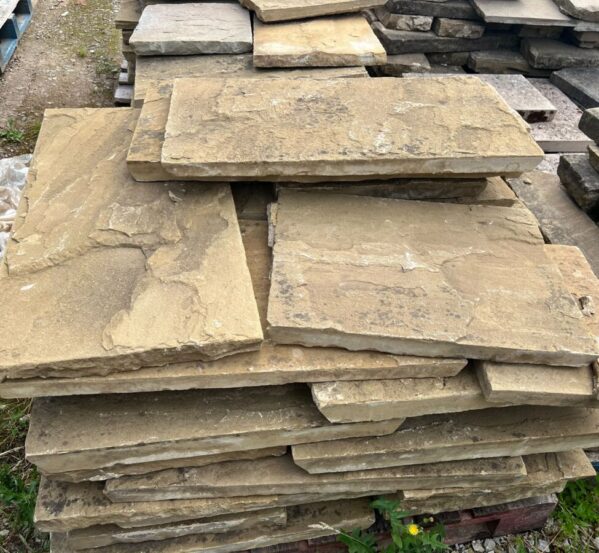 Reclaimed Weathered Yorkstone Sawn on 2 Sides Coping Stones