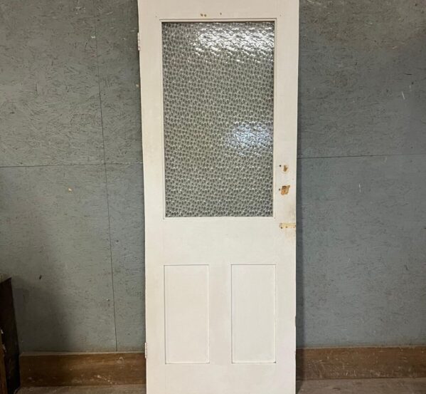 Reclaimed Half-Glazed Textured Glass Interior Door
