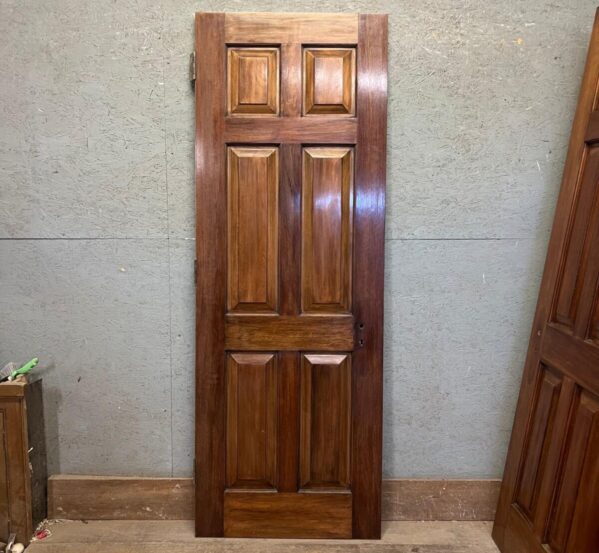 Reclaimed Georgian-Style 6-Panel Mahogany Internal Door