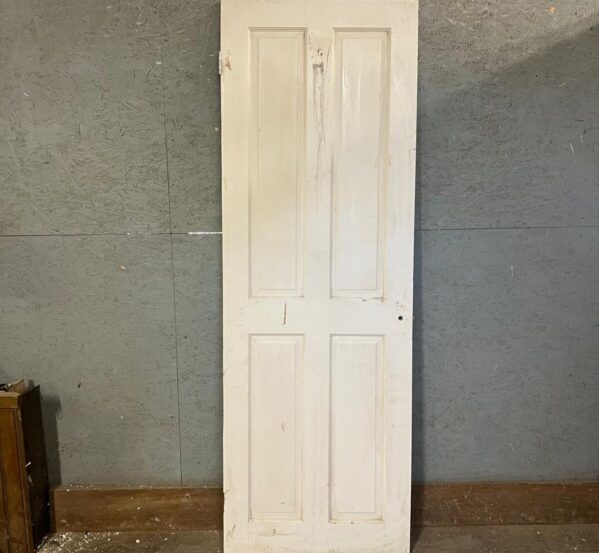 Reclaimed Painted Narrow Victorian Style 4-Panel Internal Door