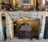 Historic Architectural Salvage Carved Stone Fireplace Surround