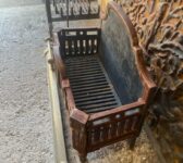 Reclaimed Cast Iron Fireplace Log Basket