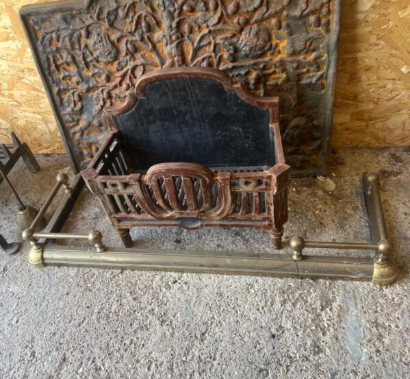 Reclaimed Brass Style Fireplace Fender