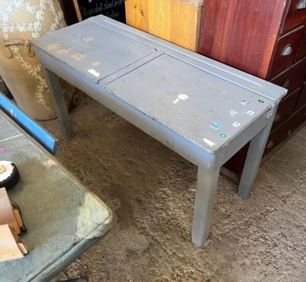 Retro Painted Children's Wooden Double School Desk