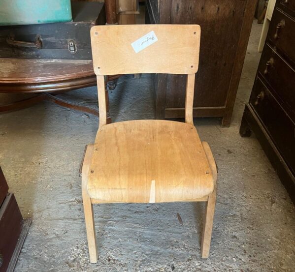 Reclaimed Children's Plywood Stacking School Chair
