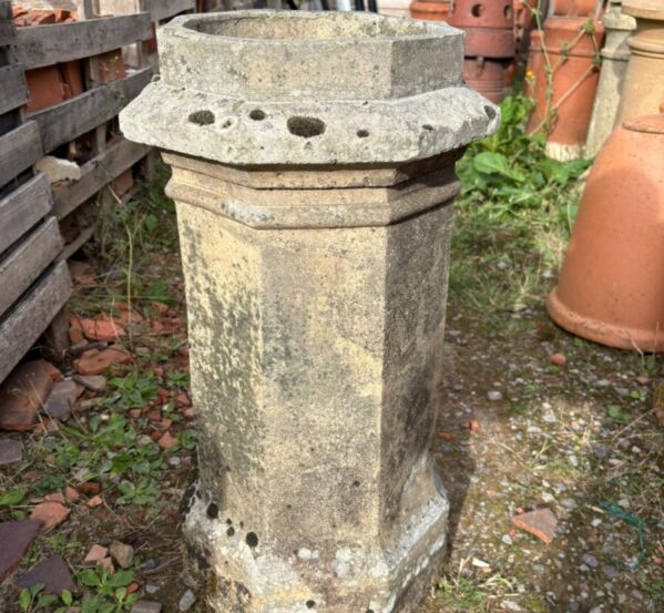 Reclaimed Octagonal Buff Clay Chimney Pot