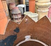 Reclaimed Salt-Glazed King Crown Chimney Pot
