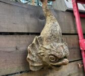 Reclaimed Stone Fish Wall-Mounted Garden Feature