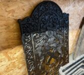 Reclaimed Arched Cast Iron Armorial Fireback