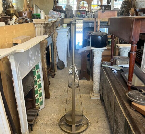 Reclaimed Vintage Brass & Industrial Metal Standard Floor Lamp