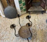 Vintage Wrought Iron 4-Light Candelabra