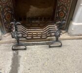 Wrought Iron Fleur-de-Lys Fire Basket & Grate