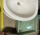 Reclaimed Ornate Floral Ceramic Pedestal Basin